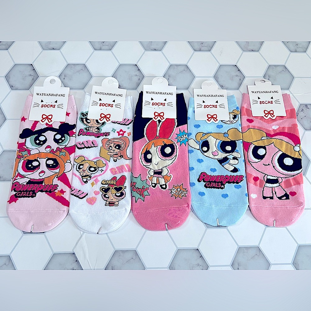 Super Girl Ankle Socks 5 Pairs